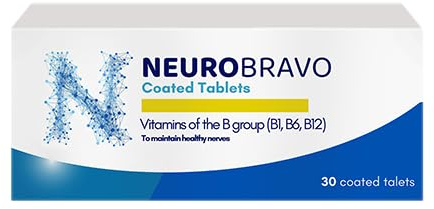 Neurobravo Vitamin B1, B6, B12 Tablets for Nerve Health, Nerve Pain, Numbness, Muscle Stiffness, Muscle Cramp, Impaired Sensation