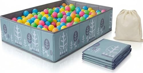 RUGUIES- Piscina di palline per bambini- Piscina di palloni per bambini- Piscina di pieghevole e portatile- Cubo giocattolo per interni ed esterni- (palline non incluse).