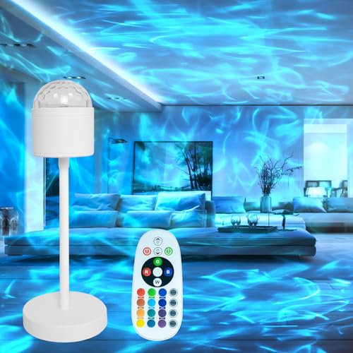 Ciskotu LED Luxocean Wave Sternenhimmel Projektor Desktop, 16 Farben Galaxy Sternenhimmel Lampe mit Fernbedienung für Schlafzimmer/Party