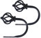 KAMANINA Curtain Hook - Fermatenda per tende, colore nero, 2 pezzi