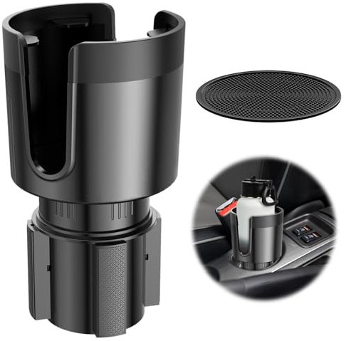 Auto Getränkehalter, Auto Getränkehalterungmit Verstellbarer Boden & Oberer Getränkehalter, Universeller Cup Holder Verstellbarer Becherhalter Flaschenhalter Auto Wasserflaschenhalter (Runder)
