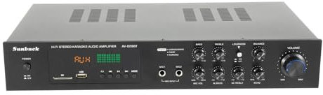 Amplificateur audio stéréo HiFi numérique Bluetooth 5.0 - 600 W - FM AM - 5 canaux - Audio numérique stéréo - Avec télécommande