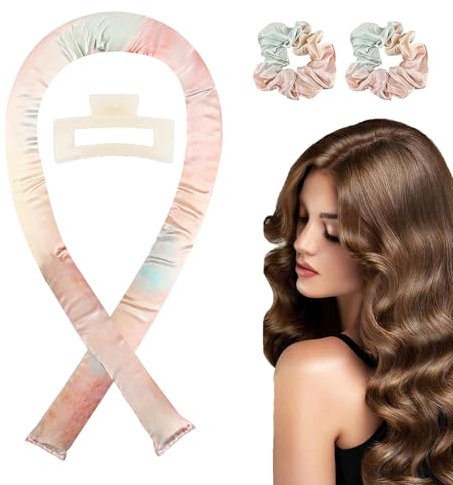 Lockenwickler ohne Hitze – Heatless Curls Set für traumhafte Locken über Nacht – Rutschfeste Lockenwickler über Nacht, ideal für mittellanges bis langes Haar – Samt Hair Curler für mühelose Frisuren