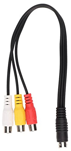 Itonash Cavo S Video da 4 Pin a 3RCA, Doppia Schermatura, Plug and Play, Materiale PVC, 1,0 Piedi, con Jack Standard a 4 Pin, per la Trasmissione del Segnale