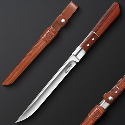 Japaknives Coltelli da esterno Coltelli giapponesi Foderi in legno Lame fisse Campeggio ed escursionismo