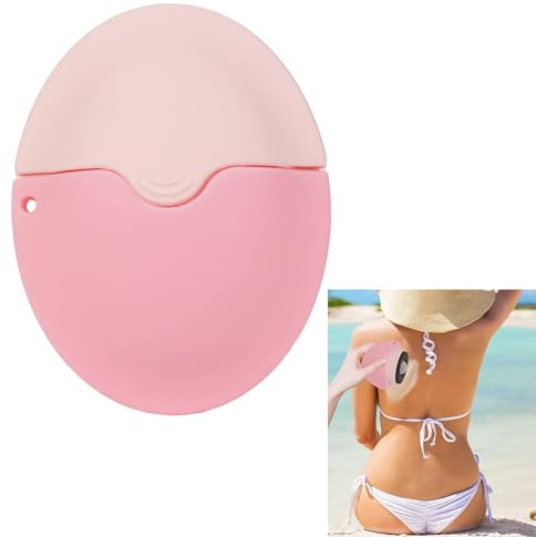 Syiyunran Solskyddsrulle påfyllningsbar applikator – 1 styck, rosa, solroller lotion solskyddsapplikator, för applicering av lotion, solskydd, kyRperlotion med mera