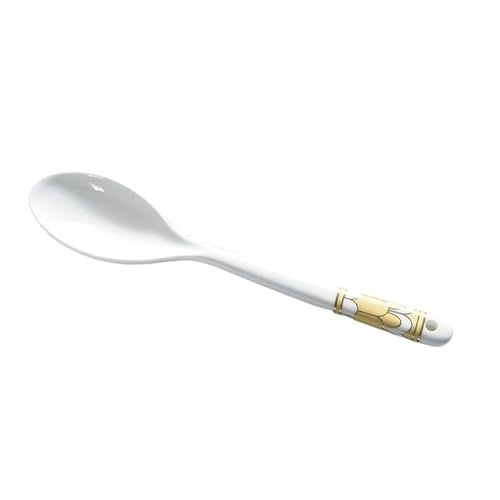 Soppslev Vit kaffesked Keramiskt handtag Tesked Sockersked Glass Ökensked Omrörningssoppa Bestick(Yellow,Stor)