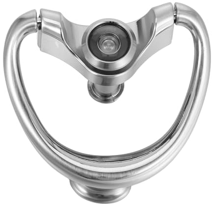 Veemoon Aldaba para Puerta Exterior de Aleación de Zinc con Ojo de Gato Integrado Llamador de Puerta Vintage con Anillo Metálico Plateado y Metal Herraje Funcional y Decorativo