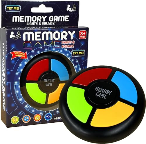 JoyJoyful Cadeau Enfant 5 6 7 8 9 10 Ans Garcon, Jeux Voiture Enfant Voyage, Jeu de Mémoire Électronique pour Enfants et Familles, dès 8 Ans, avec Sons et Lumières, Taille Compacte