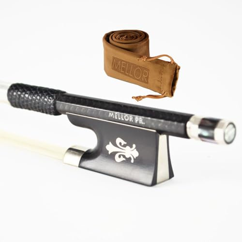 Silver Parts Diamond Carbon Fiber Violin Bow Beautiful Frog Sweet Sound Great Balance MELLOR Professional Levle P4