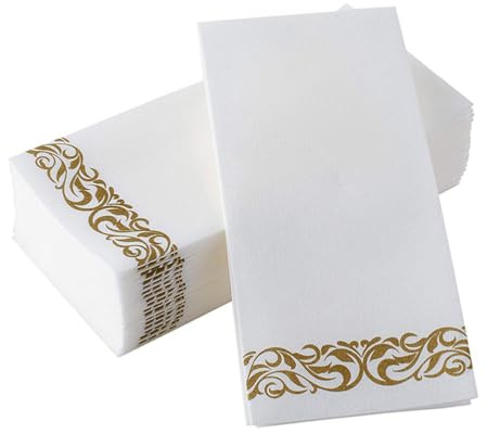 Toyvian Lot de 50 Serviettes en Papier pour Cocktail, fête, Mariage, fête de Mariage ,Blanc,Taille Unique | Serviettes Jetables Blanches pour Cocktail, fête, Mariage, fête de Mariage ,Blanc,Taille Unique