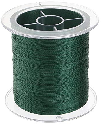 Create idea 300m Braided Fishing Line, 4 Strands Dark Green PE for Coarse Lure Fishing (20lb - 0.2mm)
