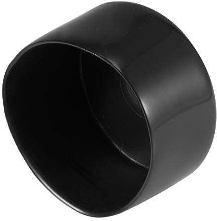 sourcing map 4 Stück Gummi Endkappen 55mm Innendurchm. Gummikappen Runde Schutzkappen Gummi Abdeckung Stopfen Möbelgleiter Bolzen Gewindeschutz für Schrauben Rohr Stuhlbeine, Schwarz