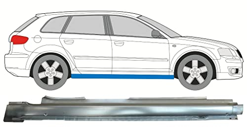 Für Audi A3 8p 2003-2012 5 Tür Voll Schweller Reparaturblech/Rechts