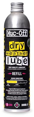 Muc-Off Dry Chain Lube, 10.14 fl oz - Bike Lube Refill, Bike Chain Oil, Chain Wax for Dry Weather Conditions - Biodegradable Bike Lubricant and Bicycle Chain Oil