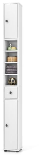 GIANTEX 71ā Tall Slim Bathroom Storage Cabinet (White)