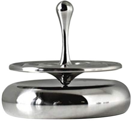 Hosuho snurra roterande magnetisk dekoration skrivbord droppar spinnare leksak gåvor ingen bas (silver1)