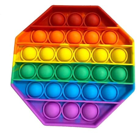 Giocattolo Ranzah Fidget |Giocattolo antistress Push Pop| Giocattolo a fungo sensoriale a bolle per bambini e adulti| Giocattoli di (Ottagono)