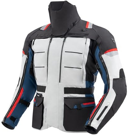 REBELHORN Cubby V Motorradjacke Herren | Textil | Ellbogen und Schulterprotektoren Stufe 2 | Herausnehmbares In & Out Membran und Isolierweste | Große Belüftungspaneele