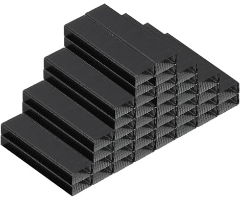 PATIKIL Häftklammer, 8-pack standard häftklamrar 26/6 med 1/4 tum längd för kontorsmaterial, svart