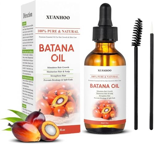 Batana Aceite para el Cabello con 2 Cepillos, Aceite Capilar Esencial 100% Natural, Cuidado Capilar,Hidratante, Nutre el Cuero Cabelludo, Mejora el Brillo del Cabello, para Hombres y Mujeres, 60 ml