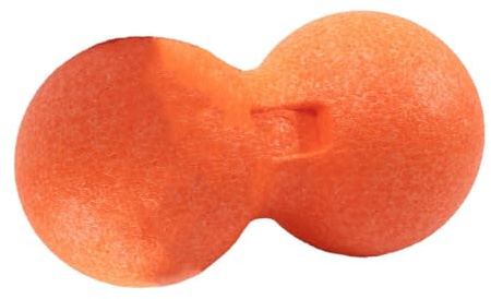 NIYANGLE Palla da Massaggio a Doppia Arachide in Epp Arancione, Strumento per Massaggi Muscolari Profondi per Collo, Schiena e Fascia Plantare, Rullo per Mobilità e Rilassamento Muscolare,