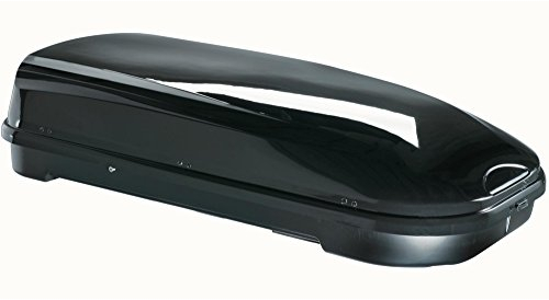 Dachbox schwarz VDP JUFL580 580 Liter abschließbar + Alu-Relingträger Tiger XL schwarz aufliegende im Set kompatibel mit VW Passat B8 Variant ab 14