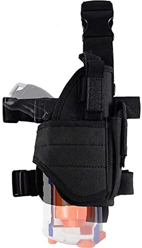 BOROLA Adjustable Tactical Leg Holster Compatible for Nerf Elite Series Blaster(Black)