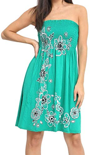 REAL LIFE FASHION LTD Vestido corto sin tirantes para mujer, sin tirantes