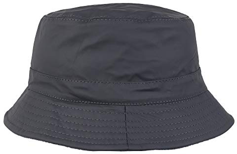 HatBee Sombrero reversible para la lluvia para hombre y mujer, gorro de lluvia, gorro reversible, sombrero de pescador, sombrero de ocio, impermeable, enrollable, plegable, antracita, Small