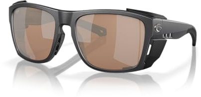 Costa Del Mar Herren King Tide 6 Sonnenbrille, Schwarze Perle/Kupfer, Silber, verspiegelt, polarisiert, 580 g, 58 mm