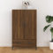 AUVYI Highboard Braun Eichen-Optik 70x31x115 cm Holzwerkstoff Küchenschrank Aktenschrank Bücherregal TV Board Badezimmerschrank Wäscheschrank Lowboard Wohnzimmer Schuhregal Schmal