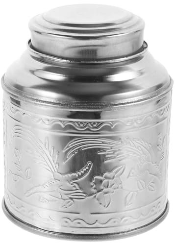 PRETYZOOM 3pezzi Barattolo Da Tè Acciaio Inox Sigillato Contenitore Multiuso Per Foglie Di Tè e Frutta Secca Design Elegante Per Cucina e Casa Capacità