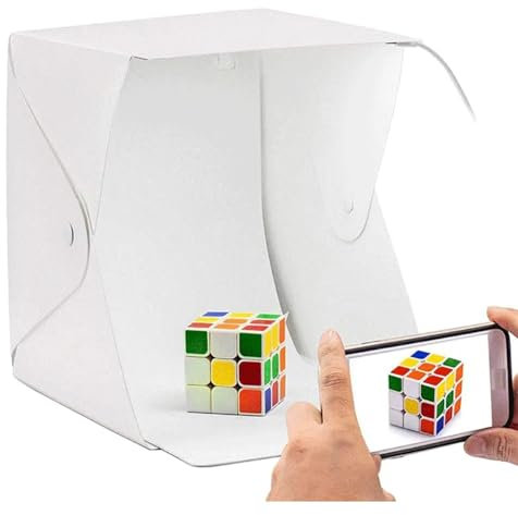 XCSCUK Scatola Luminosa per Fotografia, Scatola Morbida Pieghevole per Studio Fotografico, Scatola Luminosa per Kit di Sfondo Fotografico a LED, per la Fotografia di Prodotti