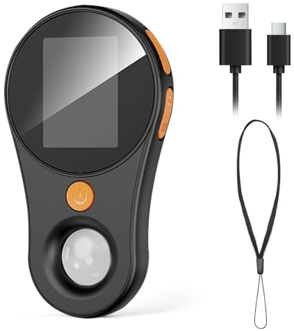 Aezzybe Microscopio Digitale Portatile - Lente ingrandimento 500x, alta definizione 200w pixel, Microscopio Bambini ideale per esplorazione all'aperto e ricerca educativa(Nero)