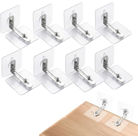 VAEIORP 8 Pcs Anti-Tip Halter für Baby-Proofing & Haustierschutz, Kippsicherung Möbel für Kleinkinder, Kippschutz Möbel-Wandanker, Wandanker Ankergurte Ohne Bohren