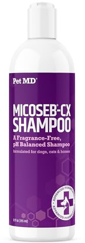 Pet MD Micoseb-CX Topical Shampoo for Dogs, Cats, & Horses with Miconazole - 12 oz