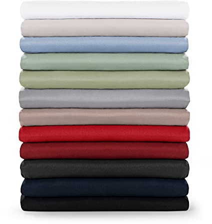 Blumtal® Basic Betttuch 320x275 cm für Matratzen 200x200 cm - Bettlaken ohne Gummi - Oeko-TEX zertifiziertes Betttuch ohne Gummizug - Leintuch aus Microfaser - Bettlaken 200x200 in Aurora Rot - Rot