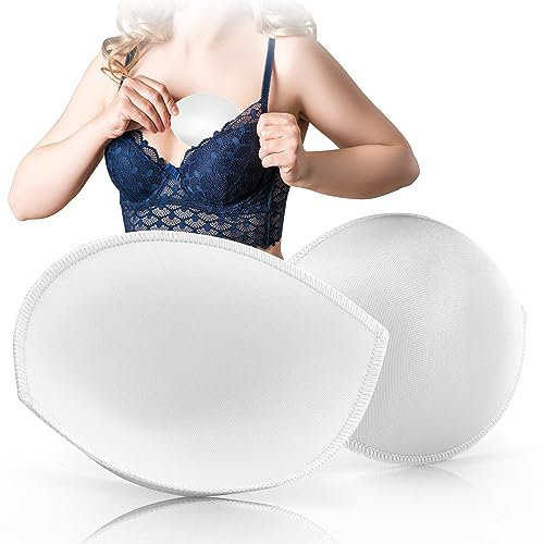 USIT, Coppette Reggiseno Anatomiche Push Up Ovali, Morbide e Traspiranti, Taglia 4, Bianco