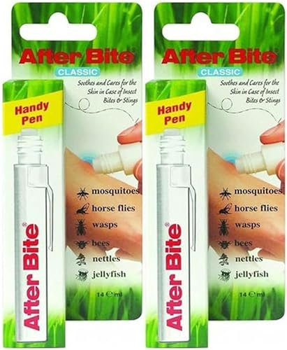 AfterBite Classic - Insect Bite Relief Handy Pen with Bug Bite Suction Tool -14 ML - 2 Pack