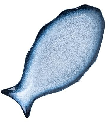 KICHOUSE Assiette à Poisson En Céramique 14 Pouces Plat De Cuisson Vapeur Pour Poisson Design Créatif Pour Fruits De Mer Et Facile à Nettoyer Cuisine Pour Restaurants Et Maison