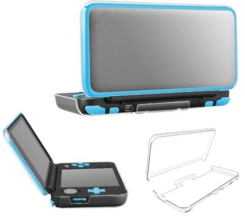 TNP New Nintendo 2DS XL LL Case - Crystal Clear Hard Shell Protective Case Skin Ultra Clear Anti-Scratch Accessory for New 2017 Nintendo 2DS XL LL, Transparent