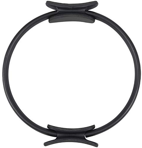 CUEYU Anillo de Pilates Circulo magico Herramienta de Yoga de Fuerza Fitness Ejercicio de Deporte Corporal-Negro
