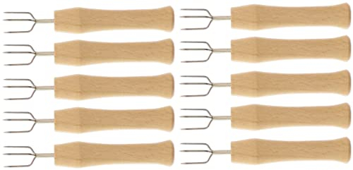 teemando® 10 X Pellkartoffelgabel, Halter für Pellkartoffel oder Maiskolben, Kartoffelpieker