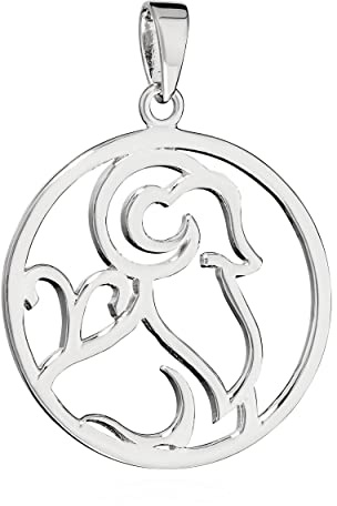 NKlaus 21 mm hänge stjärntecken Väduren 925 silver hänge zodiakhoroskop 14132