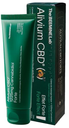 The Beemine Lab - ALIVIUM CBD Forte 75 ml - Heiße und kalte Massagecreme - Arnika, Pfefferminze, Kampfer und Honig - Muskeln und Gelenke - Rücken, Lendenbereich, Muskeln, Knie, Nacken, Schultern