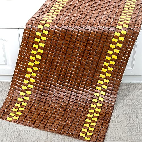 X1NGFU Natural Colchoneta para Bamboo Colchón,Mahjong Esterilla de Bambú de Hielo,Refrescante Transpirable Colchoneta de Verano Plegable,para Sala de Estar,Sofá,Cama,Ancho X Largo (50x160cm)