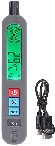 DEWIN Gas Leak Detector G1, Natural Gas Detector with Audible Visual Alarm LCD Display ABS Portable High Sensitivity Gas Sniffer to Locate Combustible Gas Leak Sources for Home Use