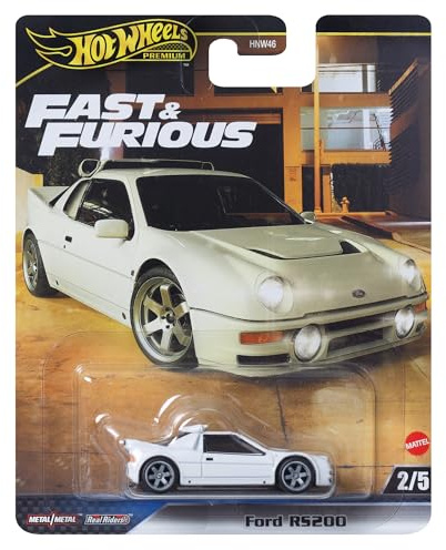 Hot Wheels Premium Réplique à l'échelle 1:64 de Ford RS200 Fast & Furious Metal Collection