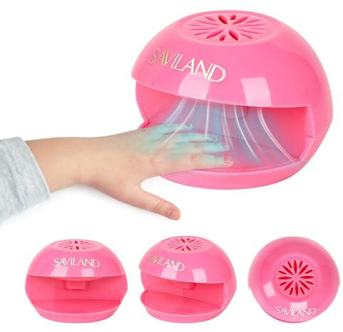 SAVILAND Tragbarer Nageltrockner für Kinder: Sicherer Nagelventilator Trockner für Nagellack Schnelltrocknender Nagellack Mini Nageltrockner Maschine für Teenager Anfänger Mädchen Nagelkunst Werkzeug